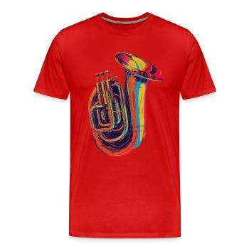 Tuba - Männer Premium Bio T-Shirt - Rot - Vorne - Damien (186cm)