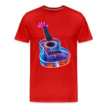 Ukulele - Männer Premium Bio T-Shirt - Rot - Vorne - Damien (186cm)
