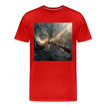 Banjo - Männer Premium Bio T-Shirt - Rot - Vorne - Damien (186cm)