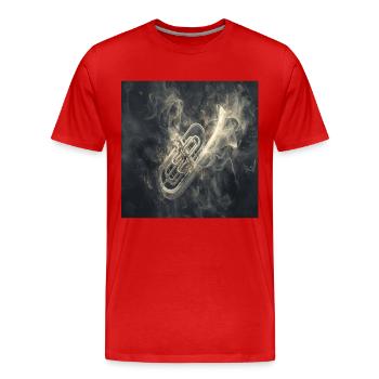 Tuba - Männer Premium Bio T-Shirt - Rot - Vorne - Damien (186cm)