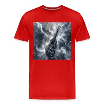 Ukulele - Männer Premium Bio T-Shirt - Rot - Vorne - Damien (186cm)