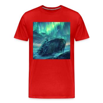 Akkordeon - Männer Premium Bio T-Shirt - Rot - Vorne - Damien (186cm)