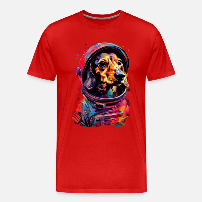 Dackel - Männer Premium Bio T-Shirt - Rot