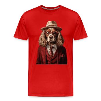 Cocker Spaniel - Männer Premium Bio T-Shirt - Rot - Vorne - Damien (186cm)