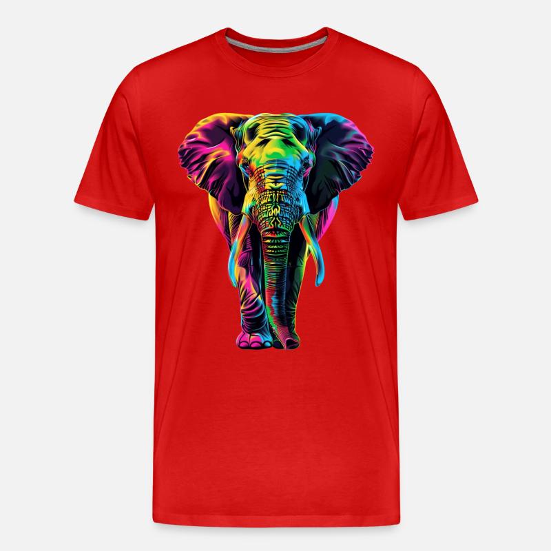 Elefant - Männer Premium Bio T-Shirt - Rot