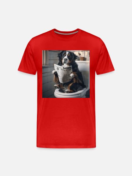 Berner Sennenhund - Männer Premium Bio T-Shirt - Rot