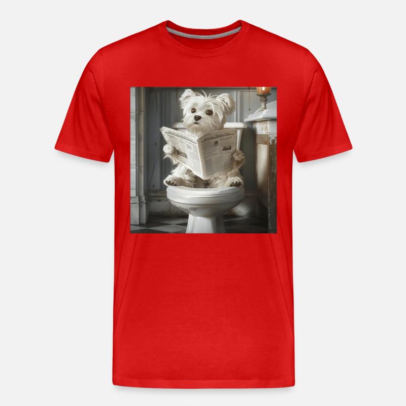 Maltesisch - Männer Premium Bio T-Shirt - Rot