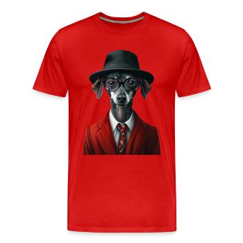 Italienischer Windspielhund - Männer Premium Bio T-Shirt - Rot - Vorne - Damien (186cm)