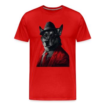 Norwegischer Elchhund - Männer Premium Bio T-Shirt - Rot - Vorne - Damien (186cm)
