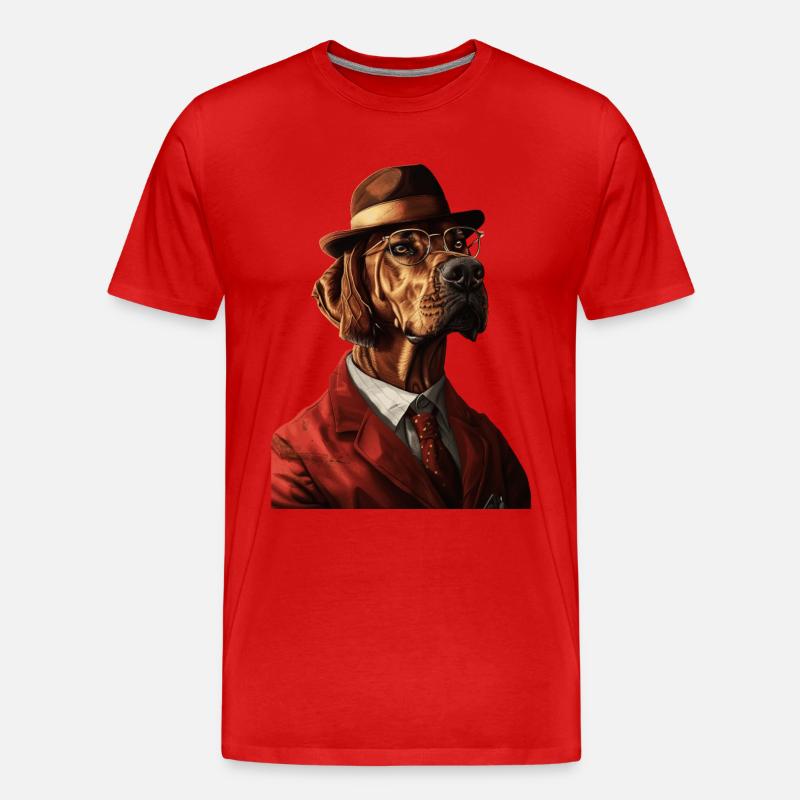 Rhodesian Ridgeback - Männer Premium Bio T-Shirt - Rot