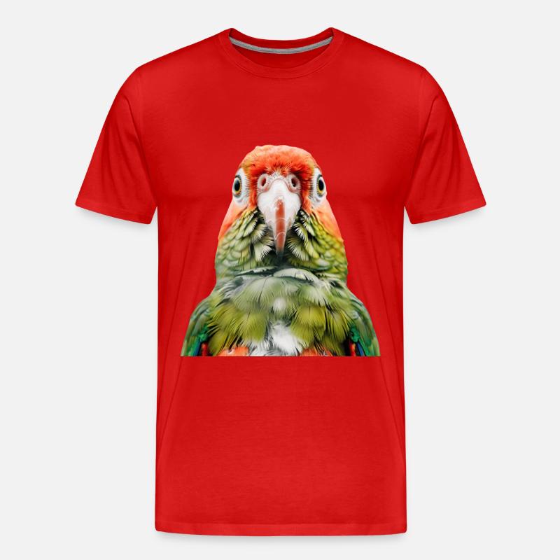 Sittiche - Männer Premium Bio T-Shirt - Rot