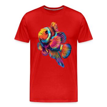 Clownfisch - Männer Premium Bio T-Shirt - Rot - Vorne - Damien (186cm)