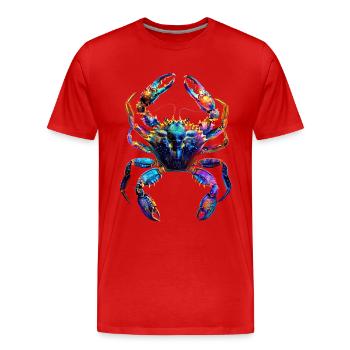 Krabbe - Männer Premium Bio T-Shirt - Rot - Vorne - Damien (186cm)