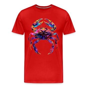 Krabbe - Männer Premium Bio T-Shirt - Rot - Vorne - Damien (186cm)