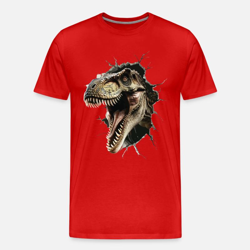 Utahraptor - Männer Premium Bio T-Shirt - Rot
