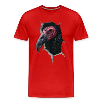 Geier - Männer Premium Bio T-Shirt - Rot - Vorne - Damien (186cm)