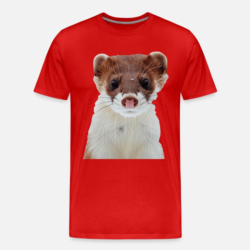 Wiesel - Männer Premium Bio T-Shirt - Rot