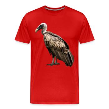 Geier - Männer Premium Bio T-Shirt - Rot - Vorne - Damien (186cm)