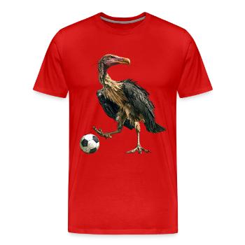 Geier - Männer Premium Bio T-Shirt - Rot - Vorne - Damien (186cm)