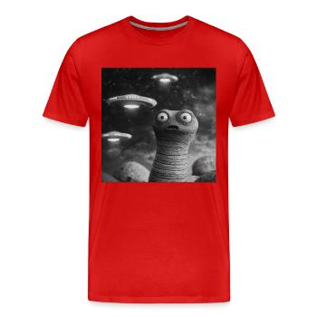 Wurm - Männer Premium Bio T-Shirt - Rot - Vorne - Damien (186cm)