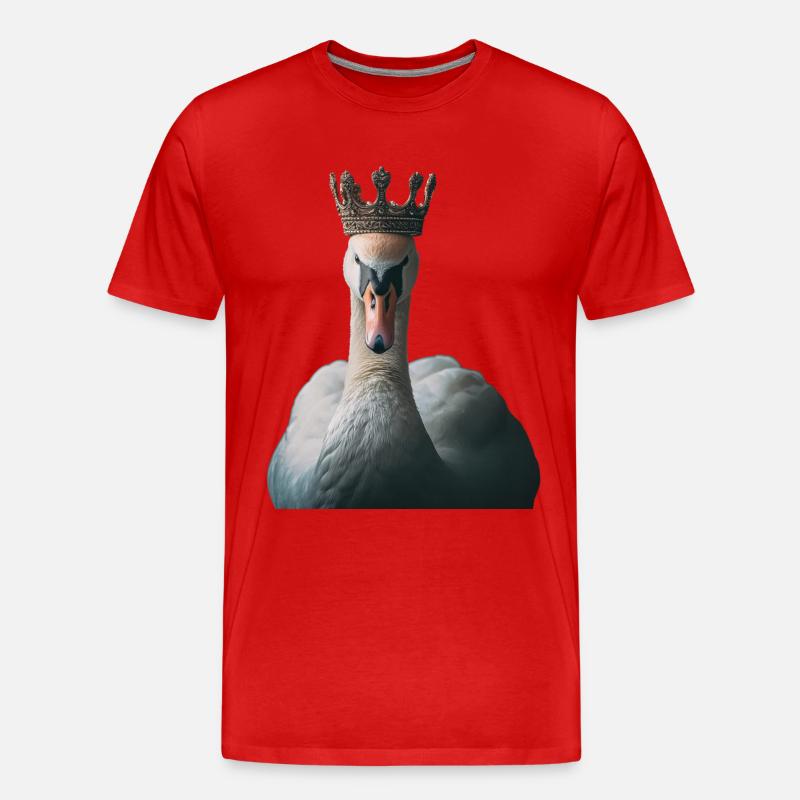 Schwan - Männer Premium Bio T-Shirt - Rot