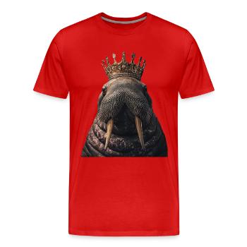 Walross - Männer Premium Bio T-Shirt - Rot - Vorne - Damien (186cm)