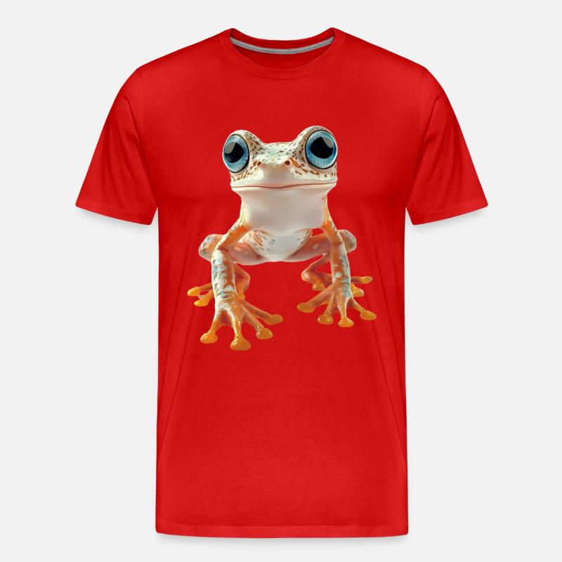 Frosch - Männer Premium Bio T-Shirt - Rot