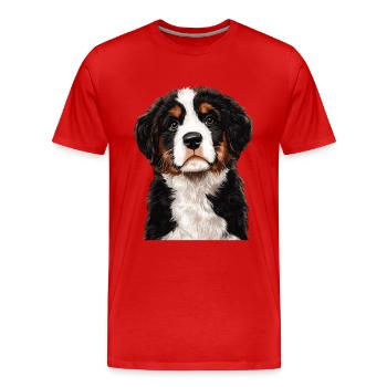 Bernhardiner - Männer Premium Bio T-Shirt - Rot - Vorne - Damien (186cm)
