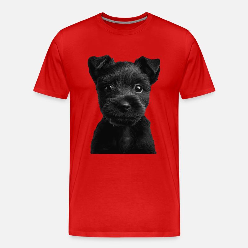 Scottish Terrier - Männer Premium Bio T-Shirt - Rot