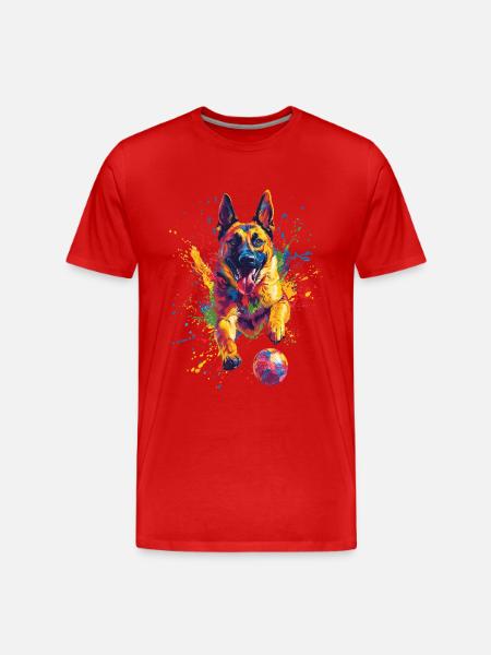 Belgischer Malinois - Männer Premium Bio T-Shirt - Rot