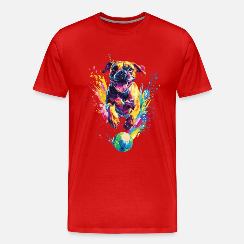 Boxer - Männer Premium Bio T-Shirt - Rot