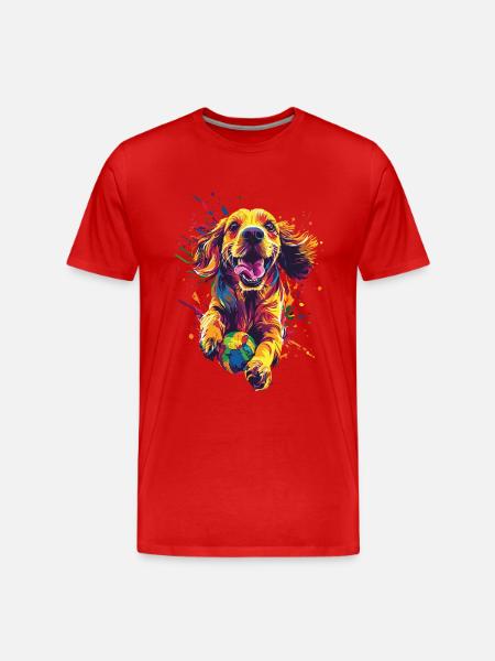 Cocker Spaniel - Männer Premium Bio T-Shirt - Rot
