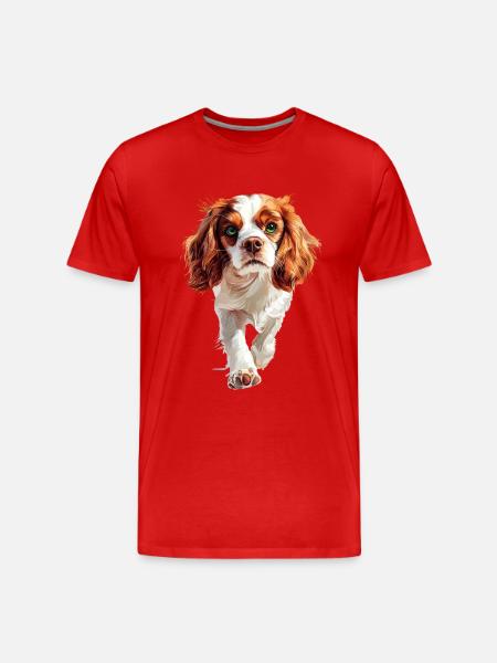Cavalier King Charles - Männer Premium Bio T-Shirt - Rot