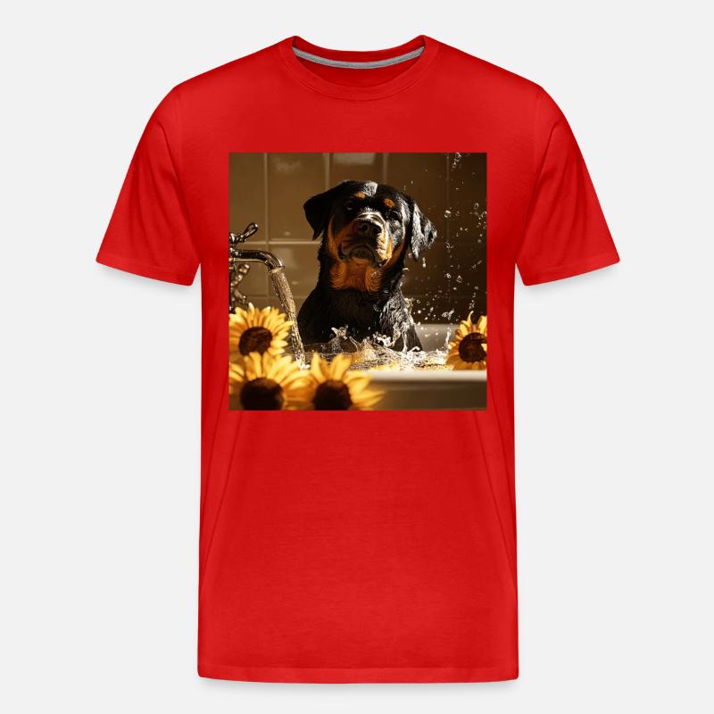 Rottweiler - Männer Premium Bio T-Shirt - Rot