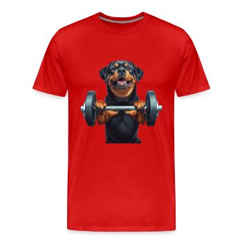 Rottweiler - Männer Premium Bio T-Shirt - Rot - Vorne - Damien (186cm)