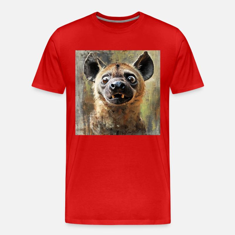Hyäne - Männer Premium Bio T-Shirt - Rot