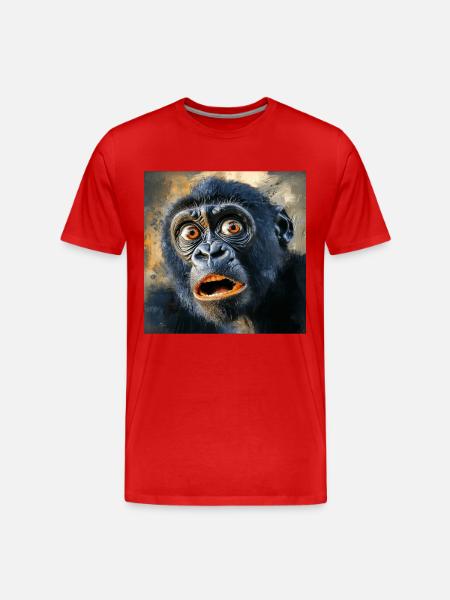 Gorilla - Männer Premium Bio T-Shirt - Rot