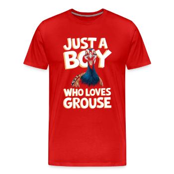 Auerhahn - Männer Premium Bio T-Shirt - Rot - Vorne - Damien (186cm)