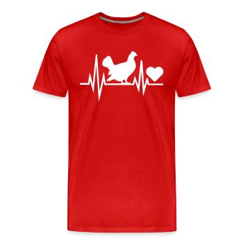Auerhahn - Männer Premium Bio T-Shirt - Rot - Vorne - Damien (186cm)