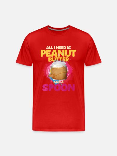 Erdnussbutter - Männer Premium Bio T-Shirt - Rot