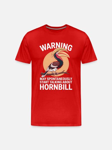 Nashornvogel - Männer Premium Bio T-Shirt - Rot