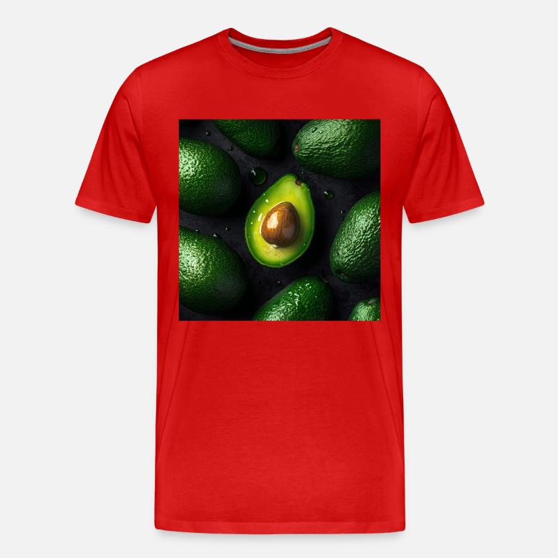 Avocado - Männer Premium Bio T-Shirt - Rot