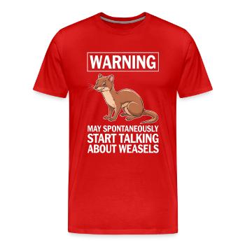 Wiesel - Männer Premium Bio T-Shirt - Rot - Vorne - Damien (186cm)