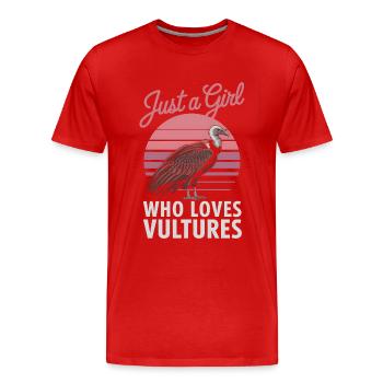 Geier - Männer Premium Bio T-Shirt - Rot - Vorne - Damien (186cm)