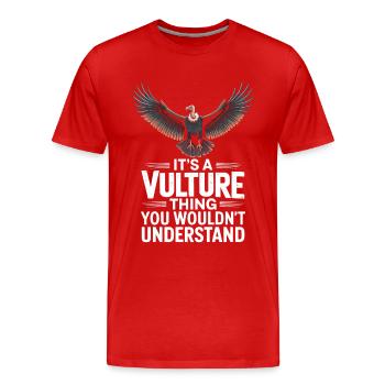 Geier - Männer Premium Bio T-Shirt - Rot - Vorne - Damien (186cm)