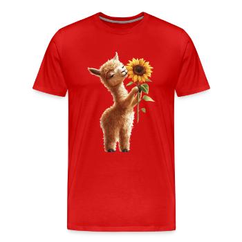 Adler - Männer Premium Bio T-Shirt - Rot - Vorne - Damien (186cm)