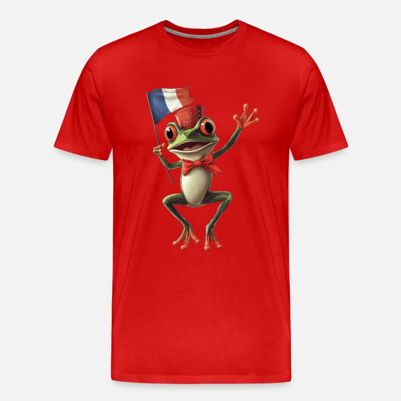 Frosch - Männer Premium Bio T-Shirt - Rot