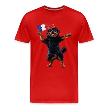 Rottweiler - Männer Premium Bio T-Shirt - Rot - Vorne - Damien (186cm)