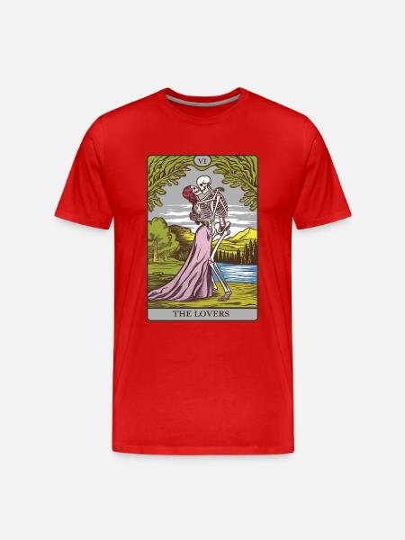 Tarotkarte - Männer Premium Bio T-Shirt - Rot