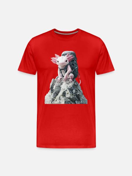 Axolotl - Männer Premium Bio T-Shirt - Rot
